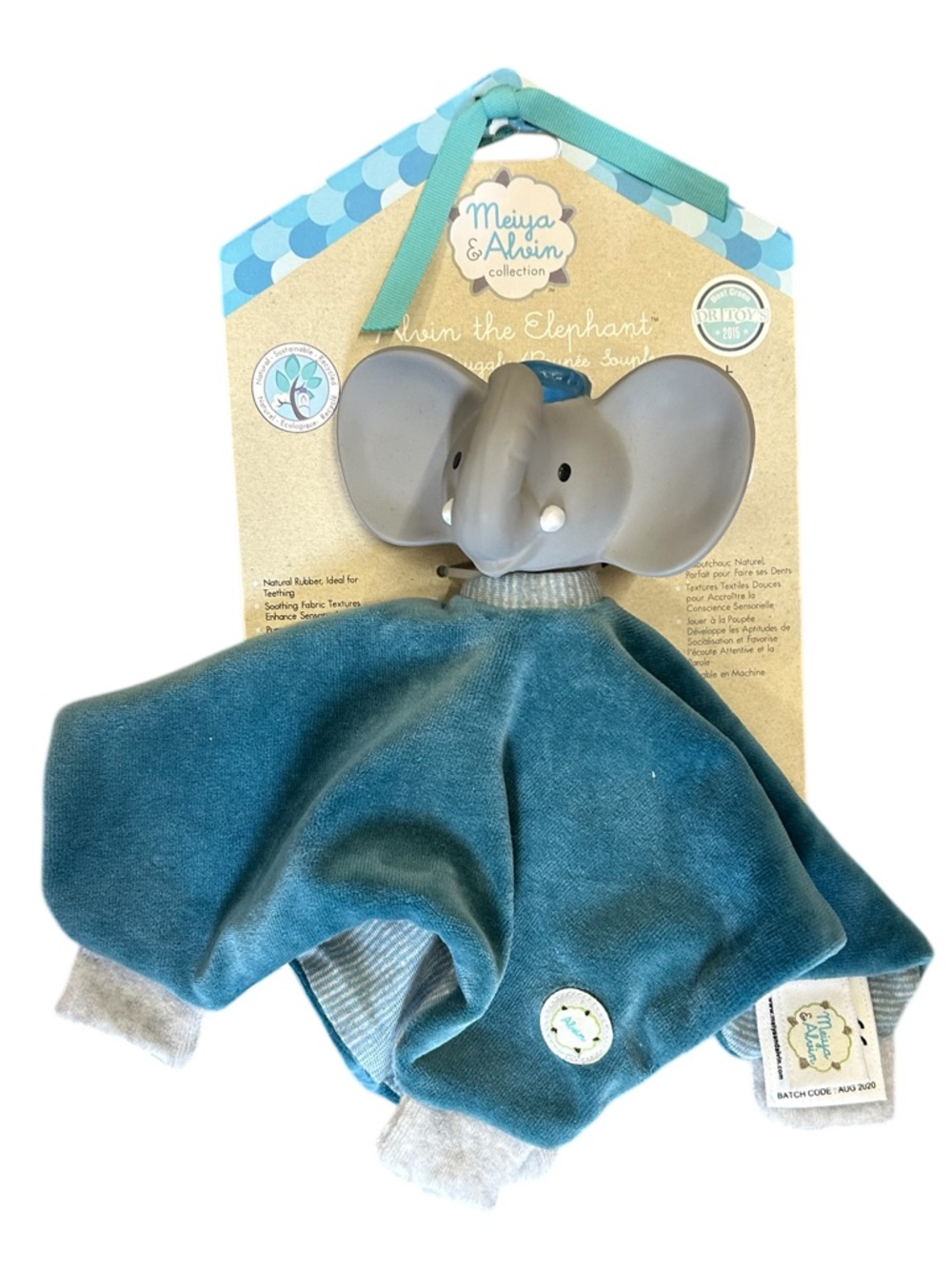 Meiya & Alvin Elephant Snuggly‎ Teether & Comforter. NWT